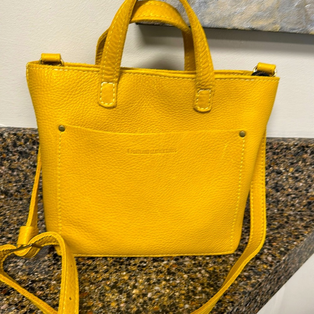 Portland Leather Pomelo Mini Zippered Crossbody Tote